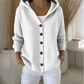 Cardigan en maille à capuche et boutons pour femme