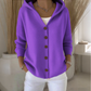 Cardigan en maille à capuche et boutons pour femme