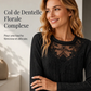 T-shirt à manches longues pour femme avec patchwork en dentelle