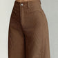 Women's High Waist Corduroy Wide-Leg Pants 
