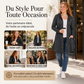Veste à capuche mi-longue zippée pour femme