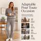 Ensemble sweat à demi-boutons et pantalon de survêtement pour femme