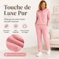 Ensemble sweat à demi-boutons et pantalon de survêtement pour femme