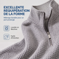 Sweat décontracté pour homme à texture gaufrée, demi-zip