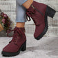 Bottines à talon bloc et plateforme pour femme