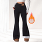 Legging évasé doublé de peluche pour femme