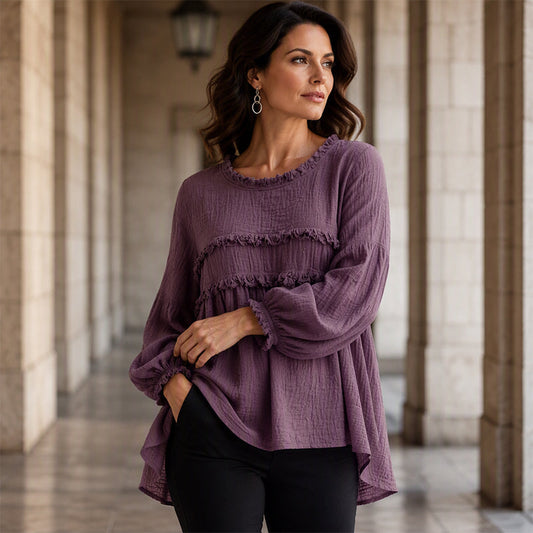 Haut femme coupe ample à franges