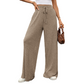 Pantalon large en maille côtelée pour femme