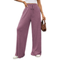 Pantalon large en maille côtelée pour femme