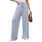 Pantalon large en maille côtelée pour femme