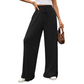 Pantalon large en maille côtelée pour femme