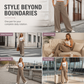 Pantalon large en maille côtelée pour femme