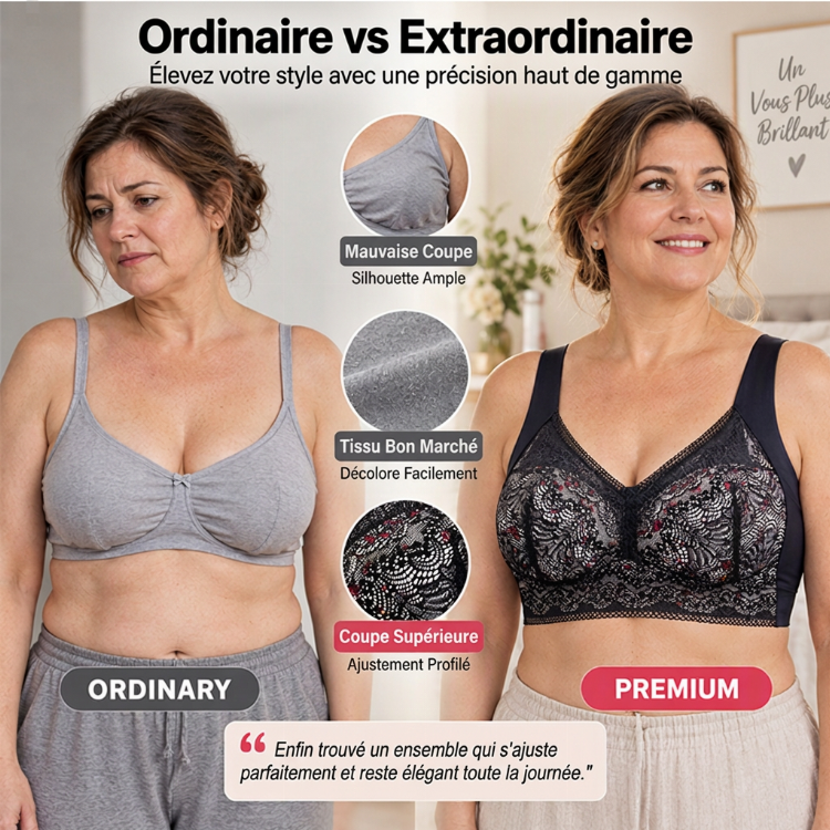Soutien-gorge de maintien sans couture en dentelle florale pour femmes