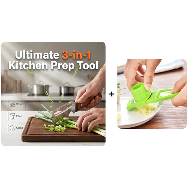 ⏰🔥OFFRE LIMITÉE : 50 % DE RÉDUCTION ! 🥒 Éplucheur-coupe-ciboulette 3 en 1 – Rapide, efficace et indispensable dans votre cuisine ✨🍴