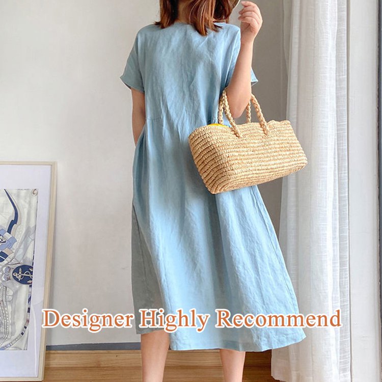 2023 venta caliente-Vestido de Lino y Algodón Estilo Japonés💟Achetez 2 livraison gratuite💟