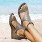 Sandale compensée d'été pour femmes