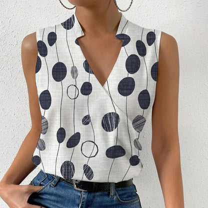 Femme Débardeur Fleuri Points Polka Imprimé Décontracté Vacances Basique Col en V Normal