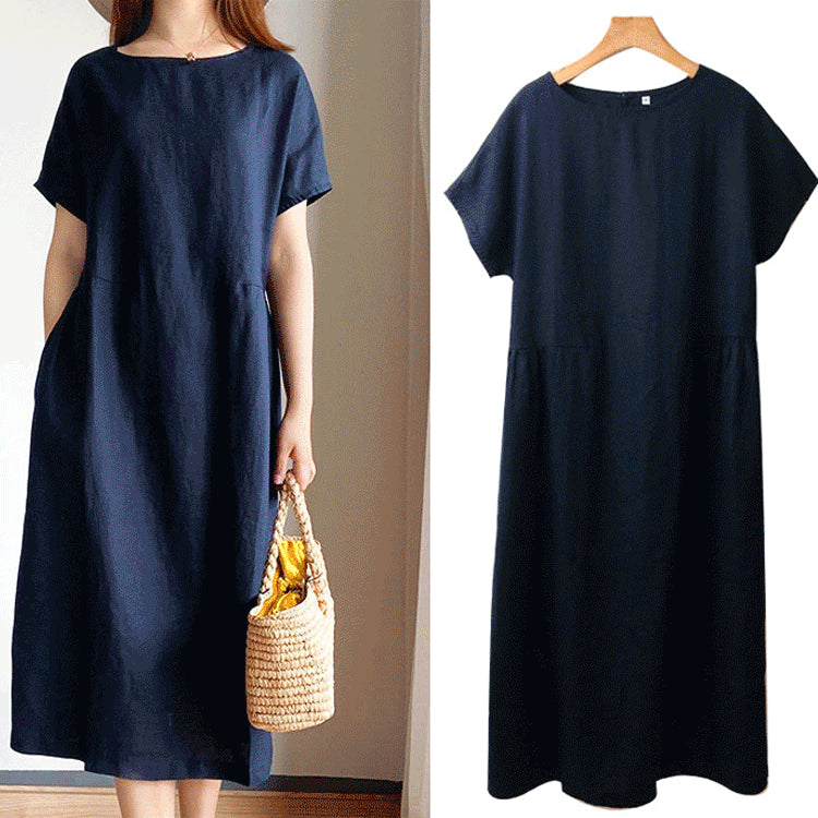 2023 venta caliente-Vestido de Lino y Algodón Estilo Japonés💟Achetez 2 livraison gratuite💟