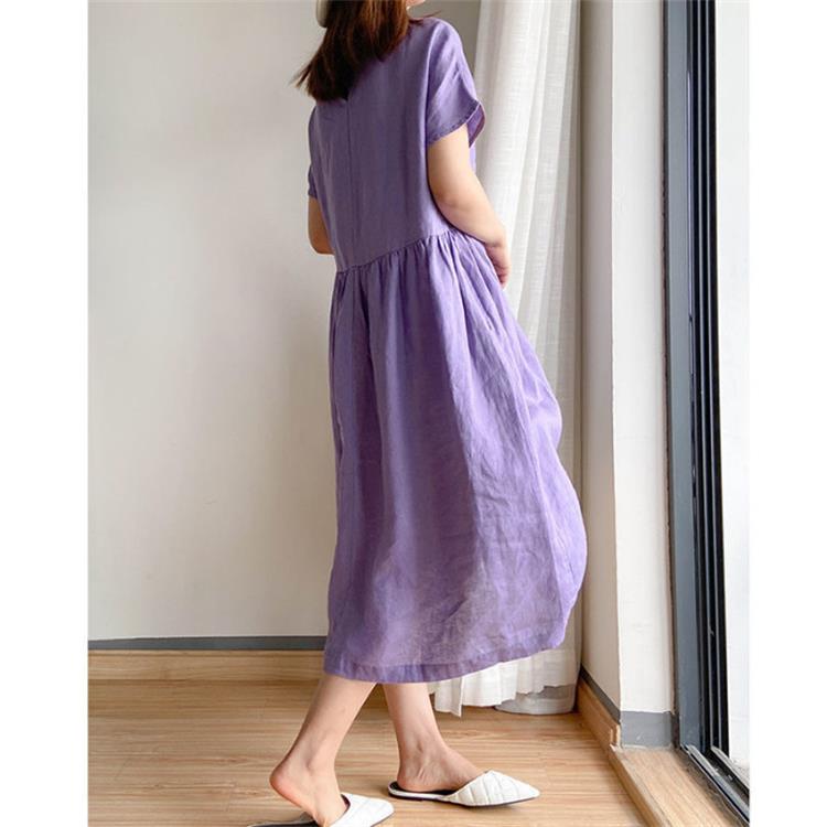 2023 venta caliente-Vestido de Lino y Algodón Estilo Japonés💟Achetez 2 livraison gratuite💟