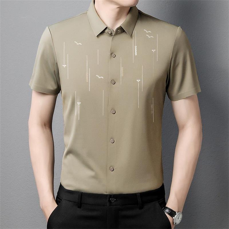 ❄Chemise en soie glacée anti-rides d'été 2023❄