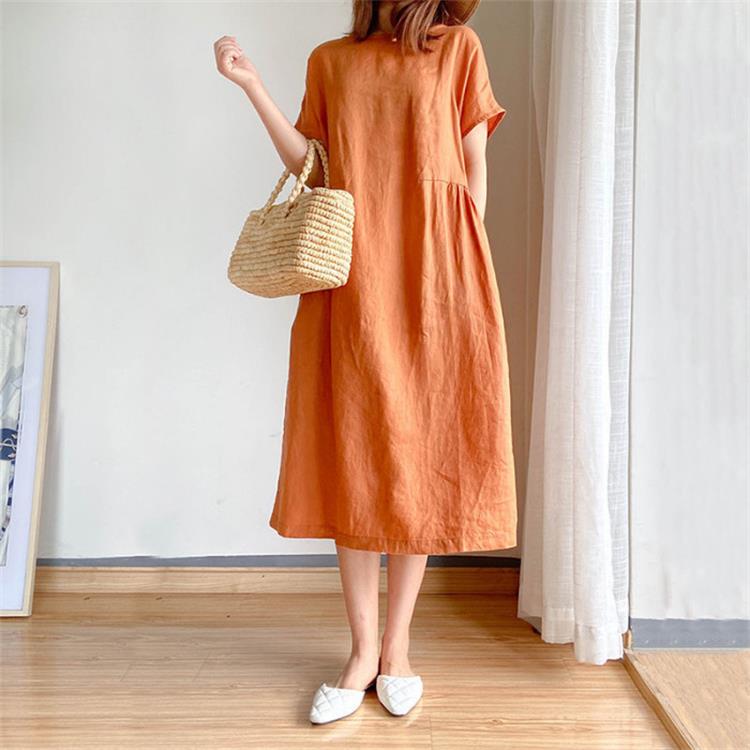 2023 venta caliente-Vestido de Lino y Algodón Estilo Japonés💟Achetez 2 livraison gratuite💟