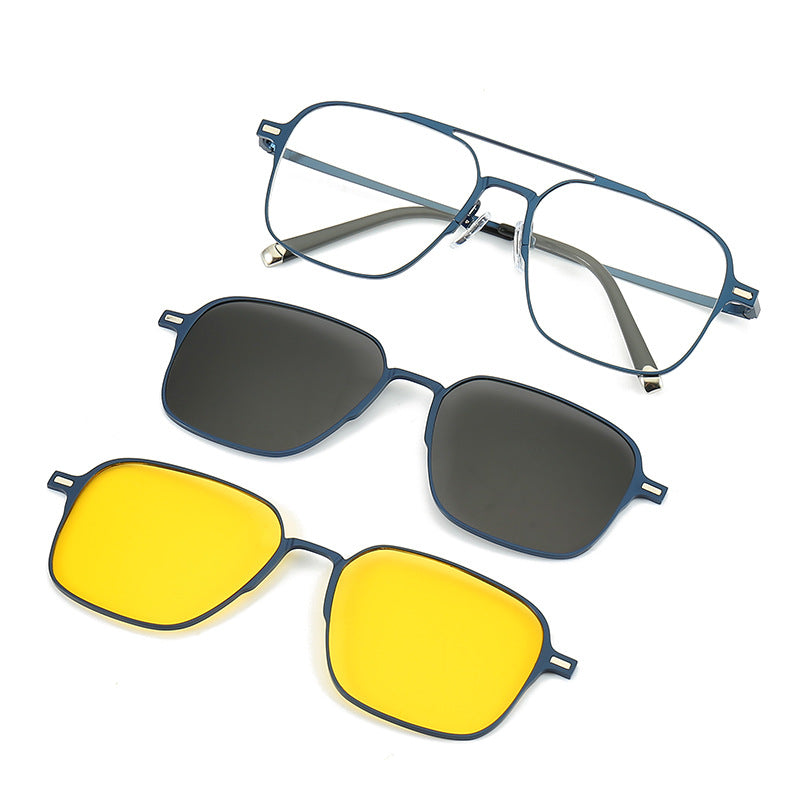 Lunettes de soleil polarisées magnétiques 3 en 1 pour hommes et femmes
