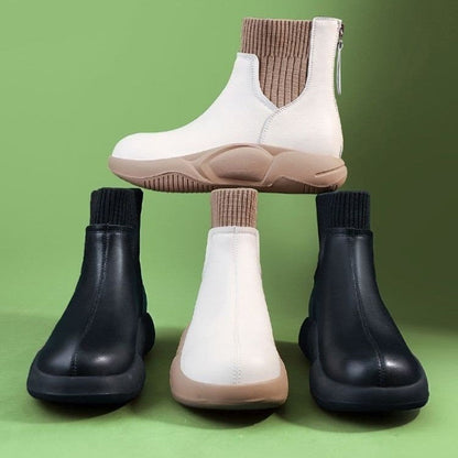 🎅Promotion de Noël 40% de réduction🎊Bottines Chelsea à talons bas pour femmes🌸