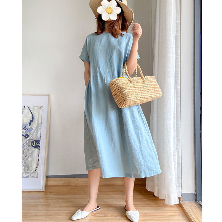 2023 venta caliente-Vestido de Lino y Algodón Estilo Japonés💟Achetez 2 livraison gratuite💟