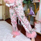 🎄Cadeau de Noël - Pyjama mignon de Noël rose